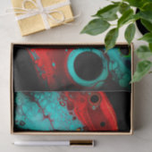 Rot-Blau-Abstrakt, Decoupage, Beutel Seidenpapier (Geschenk)