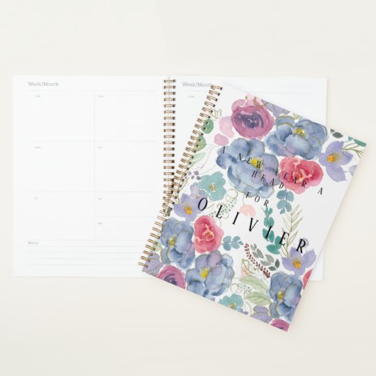 Rot-Blau-abstrakte Rose Planer (Anzeige)