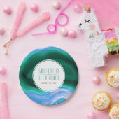 Rot-Blau-Agarage-Scheiben und Rahmen-Hochzeit Pappteller (Party)