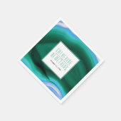 Rot-Blau-Agarage-Scheiben und Rahmen-Hochzeit Serviette (Ecke)