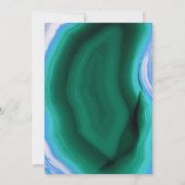 Rot-Blau-Agate-Scheibe und Rahmen-Brautparty Einladung (Rückseite)