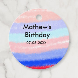 Rot-Blau-amerikanischer Junge Geburtstag hinzufüge Geschenkanhänger