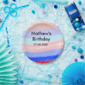 Rot-Blau-amerikanischer Junge Geburtstag hinzufüge Pappteller (Party)