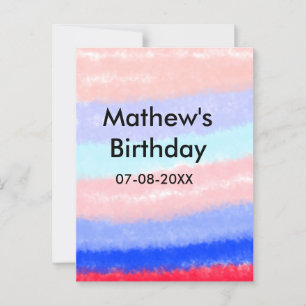 Rot-Blau-amerikanischer Junge Geburtstag hinzufüge Postkarte