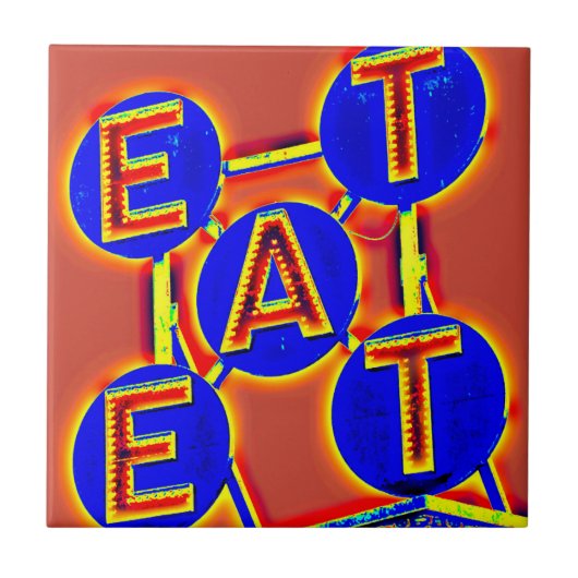 Rot-Blau-Apfel Fliese (Vorderseite)