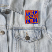 Rot-Blau-Apfelknopf Button (Beispiel)