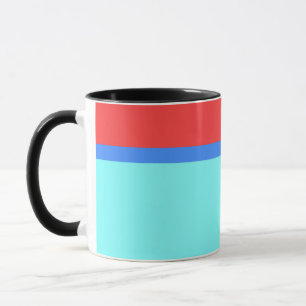 ROT BLAU AQUA STREIFEN TASSE