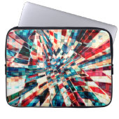 Rot blau auf gedrehten Fliesen und sandiger Effekt Laptopschutzhülle (Vorderseite)