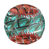 Rot blau, Blasen beim Reiben oder Backstein-Effekt Baseball (Rückseite)