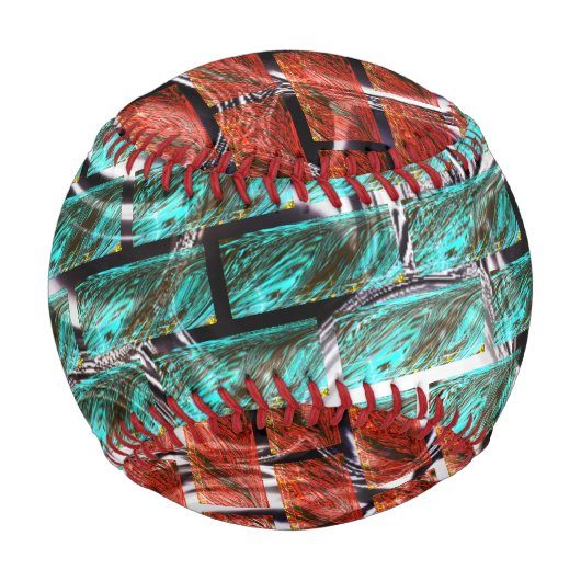 Rot blau, Blasen beim Reiben oder Backstein-Effekt Baseball (Rückseite)