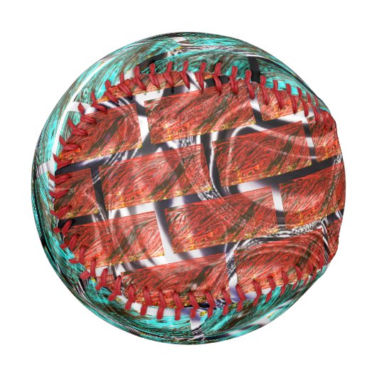 Rot blau, Blasen beim Reiben oder Backstein-Effekt Baseball (Vorderseite Links)