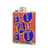 Rot-Blau-Esskolben Flachmann (Links)