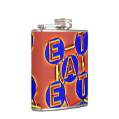 Rot-Blau-Esskolben Flachmann (Rechts)