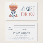 Rot-Blau-Folklorekunst-Blume (Vorne & Hinten)