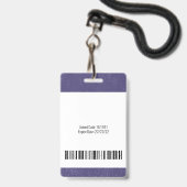 Rot-Blau-Foto-Barcode-Logo Medizinisches Personal Ausweis (Rückseite mit Lanyard)