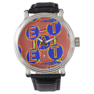Rot-Blau-Fresse Armbanduhr
