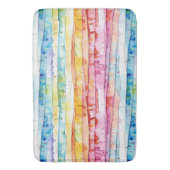 Rot, Blau, Gelb, Abstrakte Aquarellschichten Badematte (Vorderseite Vertikal)