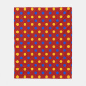 Rot Blau Gelb Polka Punkte Design  Fleecedecke (Vorderseite)
