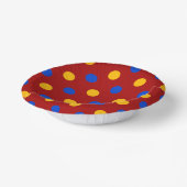 Rot Blau Gelb Polka Punkte Design Pappteller (Gewinkelt)