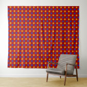 Rot Blau Gelb Polka Punkte Design  Wandteppich (Beispiel (Horizontal))