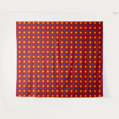Rot Blau Gelb Polka Punkte Design  Wandteppich (Vorderseite (Horizontal))