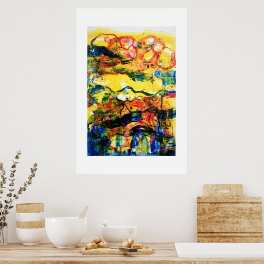 Rot, blau, gelb. poster (Küche)