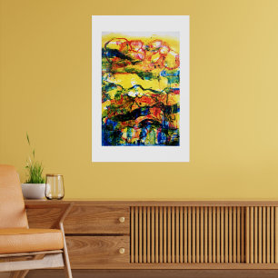 Rot, blau, gelb. poster