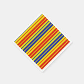 Rot Blau Gelb Streifen Muster Design  Serviette (Ecke)