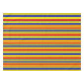 Rot Blau Gelb Streifen Muster Design Tischdecke (Vorderseite (Horizontal))
