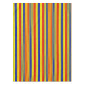 Rot Blau Gelb Streifen Muster Design Tischdecke (Vorderseite)