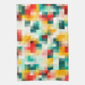 Rot-Blau-Gelb-Weiß Abstraktes Muster Handtuch (Vertikal)