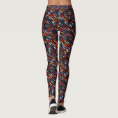 Rot, Blau, Golden & Silver Sequenzen Leggings (Rückseite)