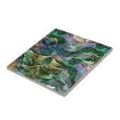 Rot-Blau-Goldfarbe abstrakt Fliese (Seite)