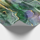 Rot-Blau-Goldfarbe abstrakt Geschenkpapier (Ecke)