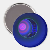 Rot Blau Grosgrain Magnet (Vorderseite/Rückseite)