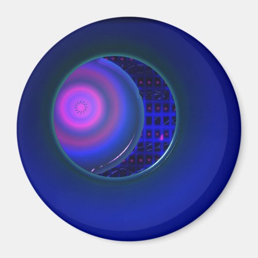 Rot Blau Grosgrain Magnet (Vorne)