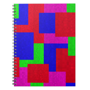 Rot Blau Grün Abstrakter Mosaikblock Farben, Notizblock