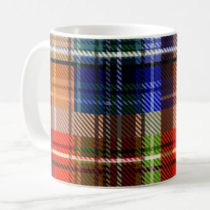 Rot Blau Grün Gelb Kariert Tartan Design  Kaffeetasse