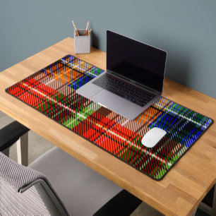 Rot Blau Grün Gelb Kariert Tartan Design  Schreibtischunterlage