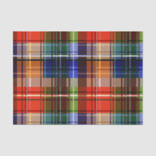 Rot Blau Grün Gelb Kariert Tartan Design Seidenpapier