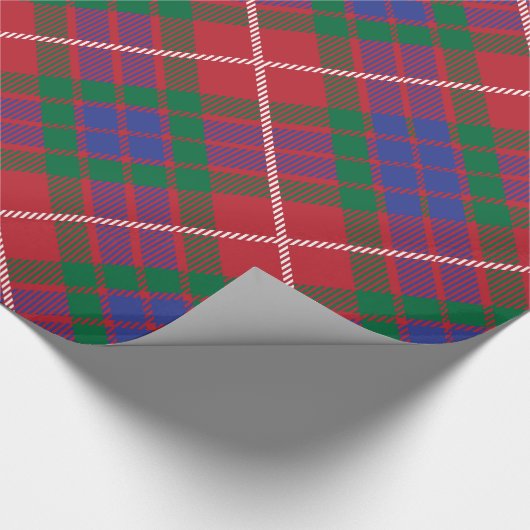 Rot, blau, grün, mit karierten Akzenten Geschenkpapier (Ecke)