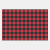 Rot, Blau, Grün und Schwarz Buffalo Kariert Geschenkpapier Set (Vorderseite)