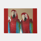 Rot, Blau, Grüne Macaws (Papageien) Fußmatte (Vorderseite)
