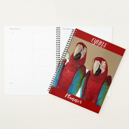 Rot, Blau, Grüne Macaws (Papageien) Planer (Anzeige)