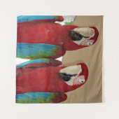 Rot, Blau, Grüne Macaws (Papageien) Wandteppich (Vorderseite (Horizontal))