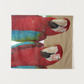 Rot, Blau, Grüne Macaws (Papageien) Wandteppich (Vorderseite (Horizontal))