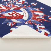 Rot-Blau-Gürtelvolleyballs individuelle Name Sherpadecke (3/4)