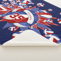 Rot-Blau-Gürtelvolleyballs individuelle Name