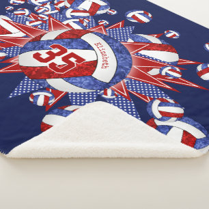 Rot-Blau-Gürtelvolleyballs individuelle Name Sherpadecke