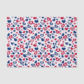 Rot-Blau-Herzen-Tissue-Papier Seidenpapier (Vorderseite)